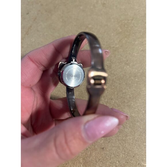 Christian Ricard Hello Kitty Cuff Bracelet Bangle Watch Brown/Rose NEEDS BATTERY - Picture 3 of 5